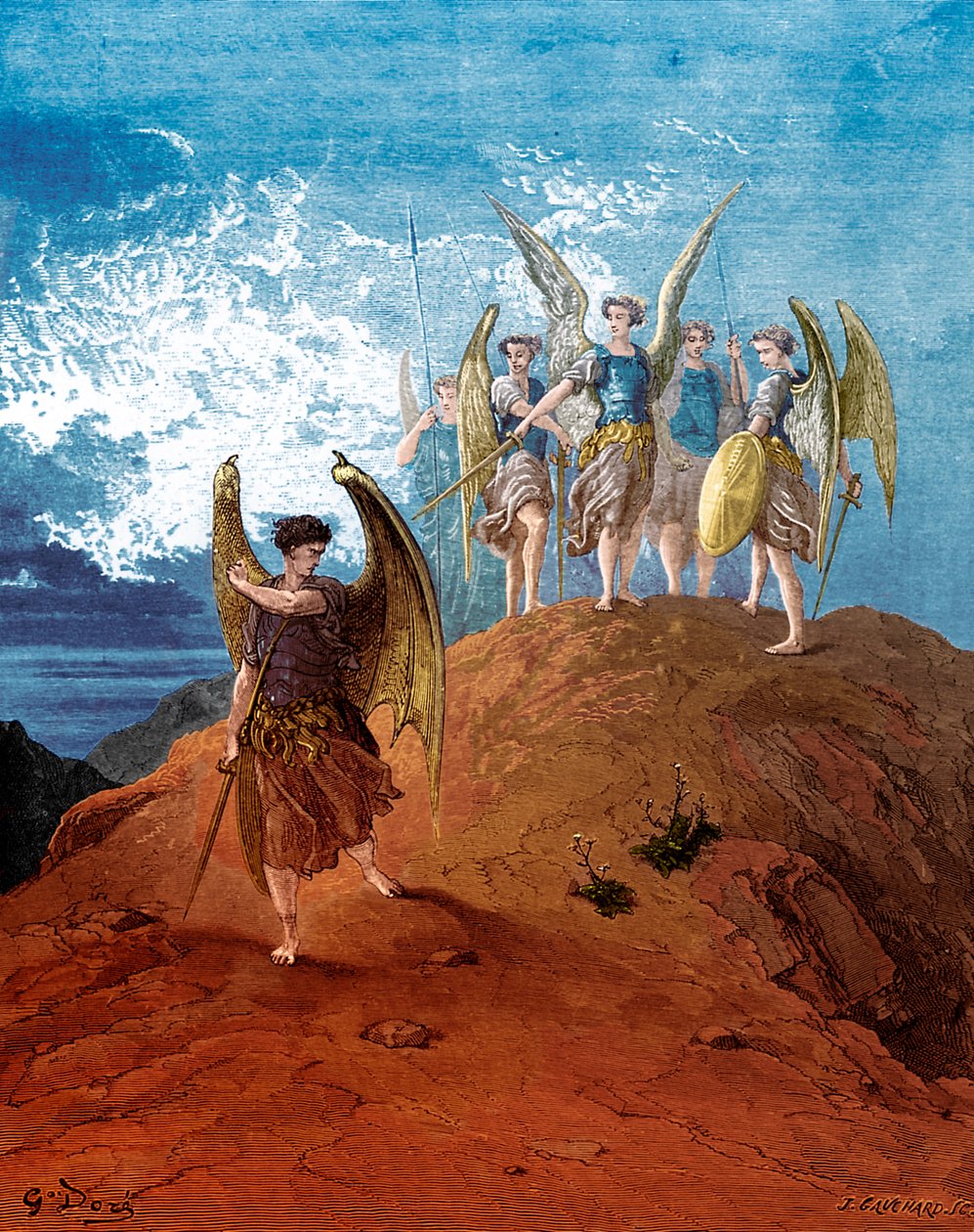 Paraíso perdido: Satanás é conquistado. de Gustave Dore