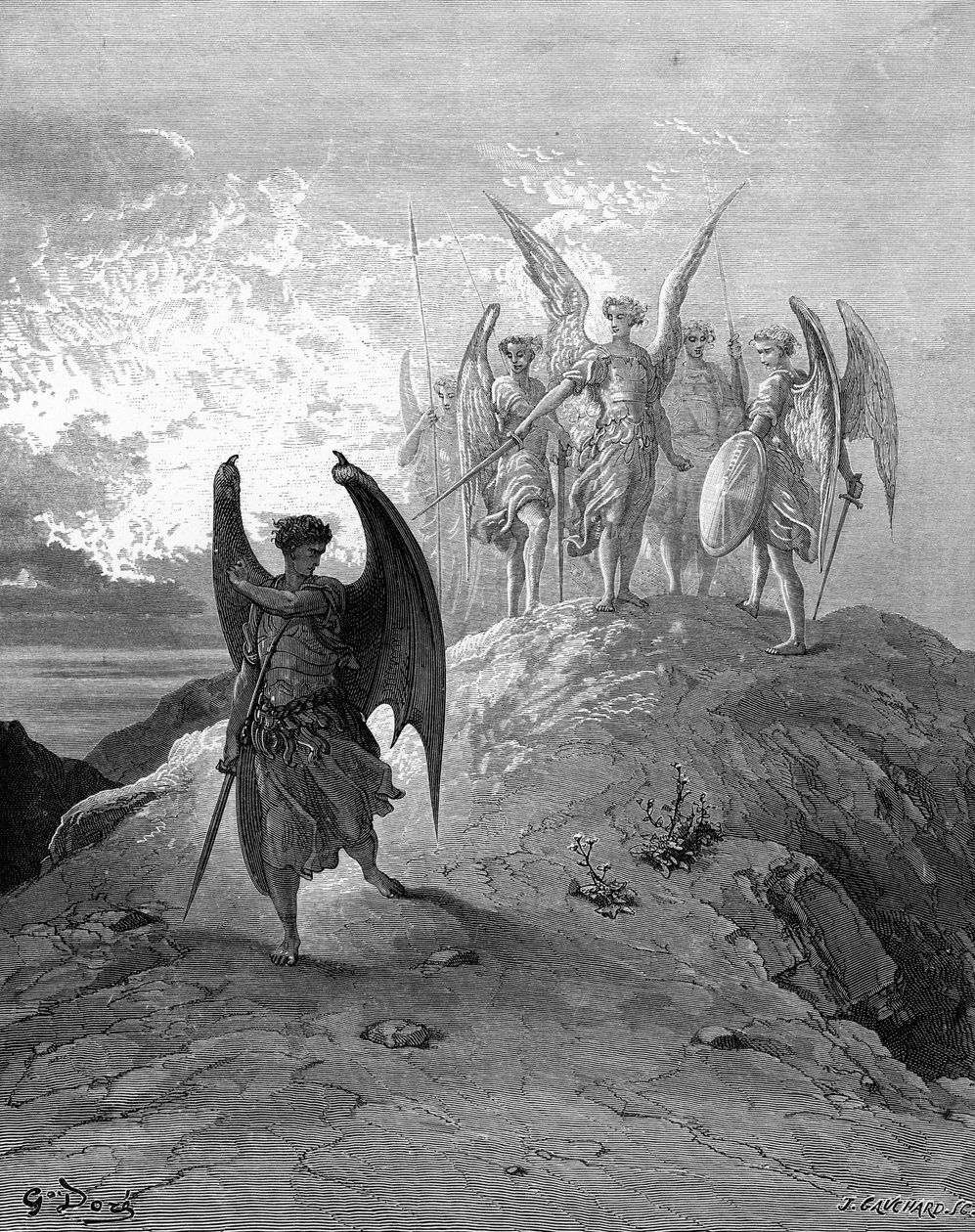 Paraíso perdido: Satanás é conquistado por Doré de Gustave Dore