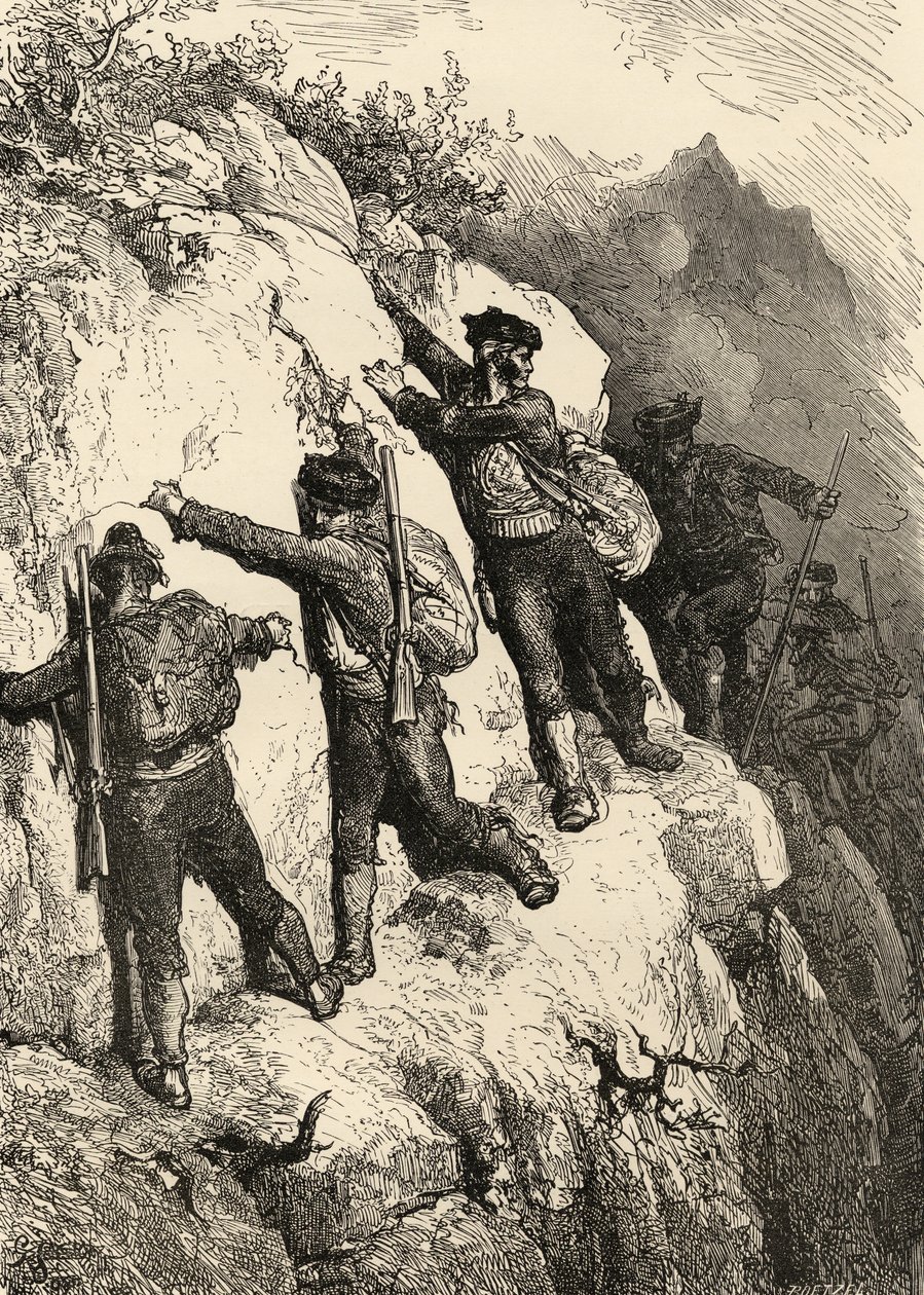 Contrabandistas espanhóis, ilustração de &39;Imagens espanholas&39; do Rev. Samuel Manning de Gustave Dore