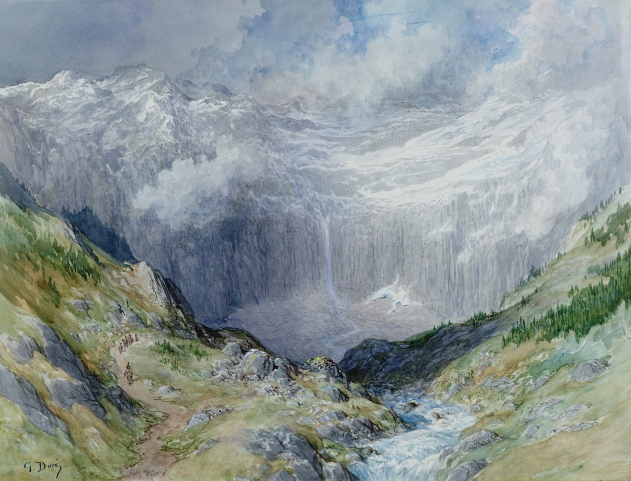 O Cirque em Gavarnie, 1882 de Gustave Dore