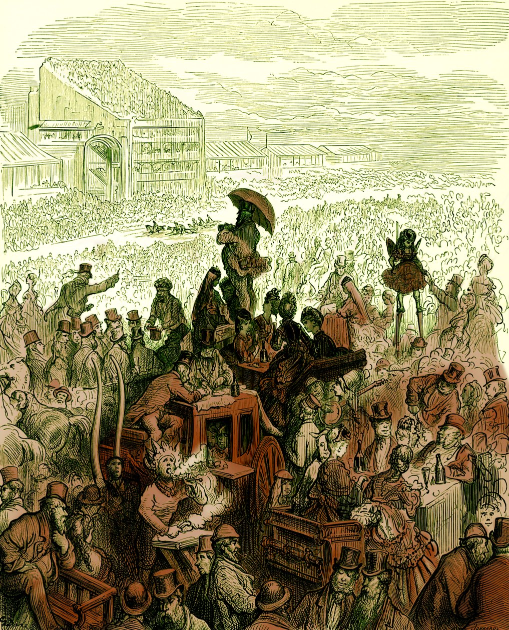 O Derby - no almoço por Gustave Doré de Gustave Dore