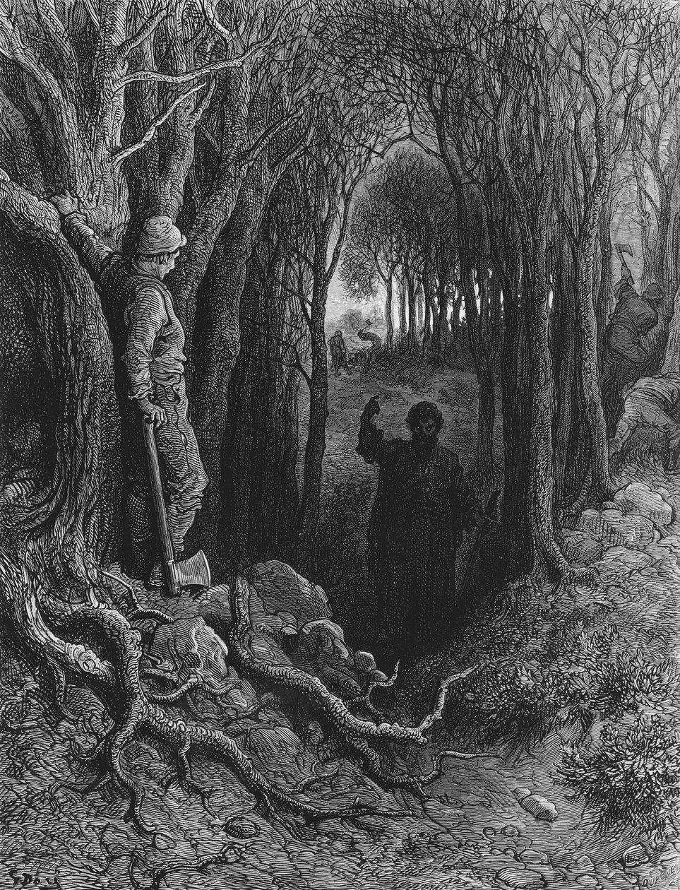 O Mariner foi condenado a viajar incessantemente de país para país, cena de "O Rime of the Ancient Mariner" por ST Coleridge, publicado pela Harper und Brothers, Nova York, 1876 (madeira engra de Gustave Dore