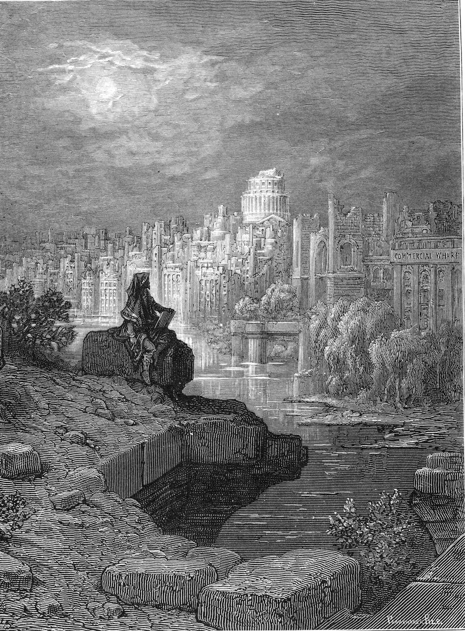 Ilustração &39;The New Zealander&39; de &39;London: a peregrinação&39; de Blanchard Jerrold, 1872 de Gustave Dore