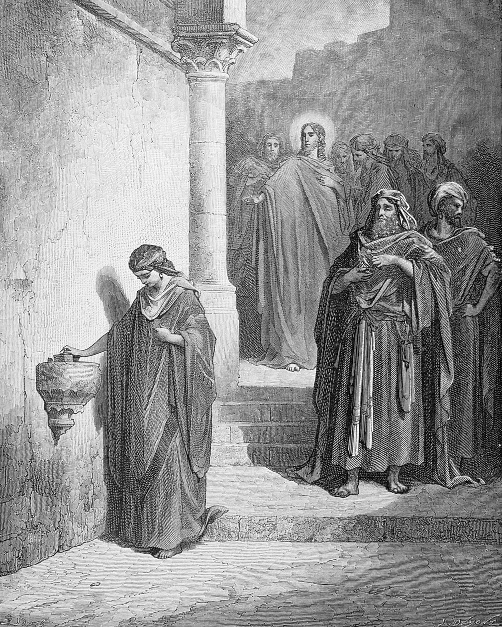 O ácaro da viúva, gravado por L. Dumont, c.1868 de Gustave Dore