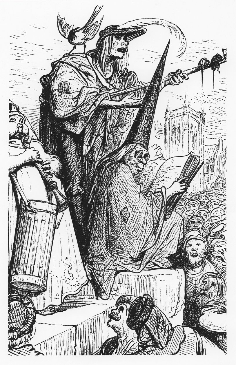 Os músicos mendigos, ilustração de &39;Gargantua e Pantagruel&39;, de François Rabelais de Gustave Dore