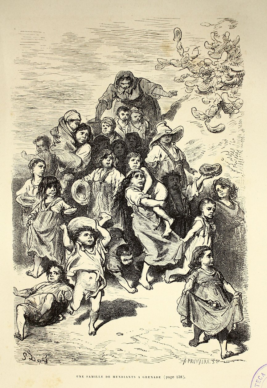 Uma família de mendigos em Granada de Gustave Dore