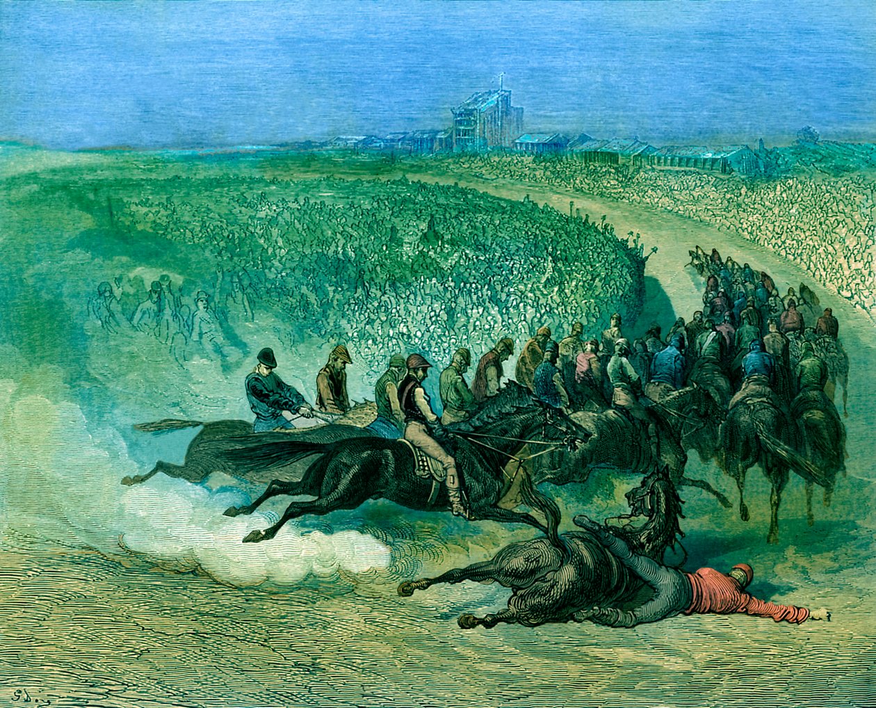 Derby vitoriano no canto de Tattenham de Gustave Dore