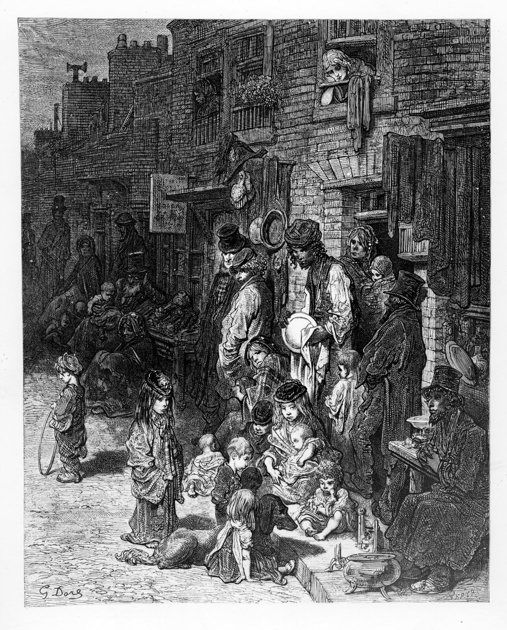 Wentworth Street, Whitechapel, de &39;London, A peregrinação&39; de William Blanchard Jerrold, 1872 de Gustave Dore
