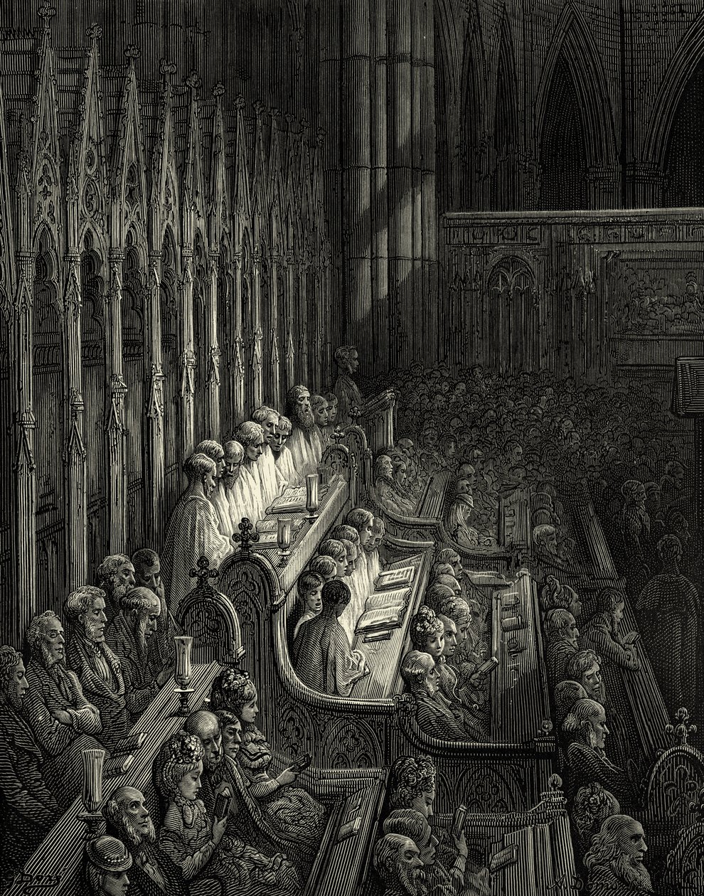 Abadia de Westminster em Londres vitoriana de Gustave Dore