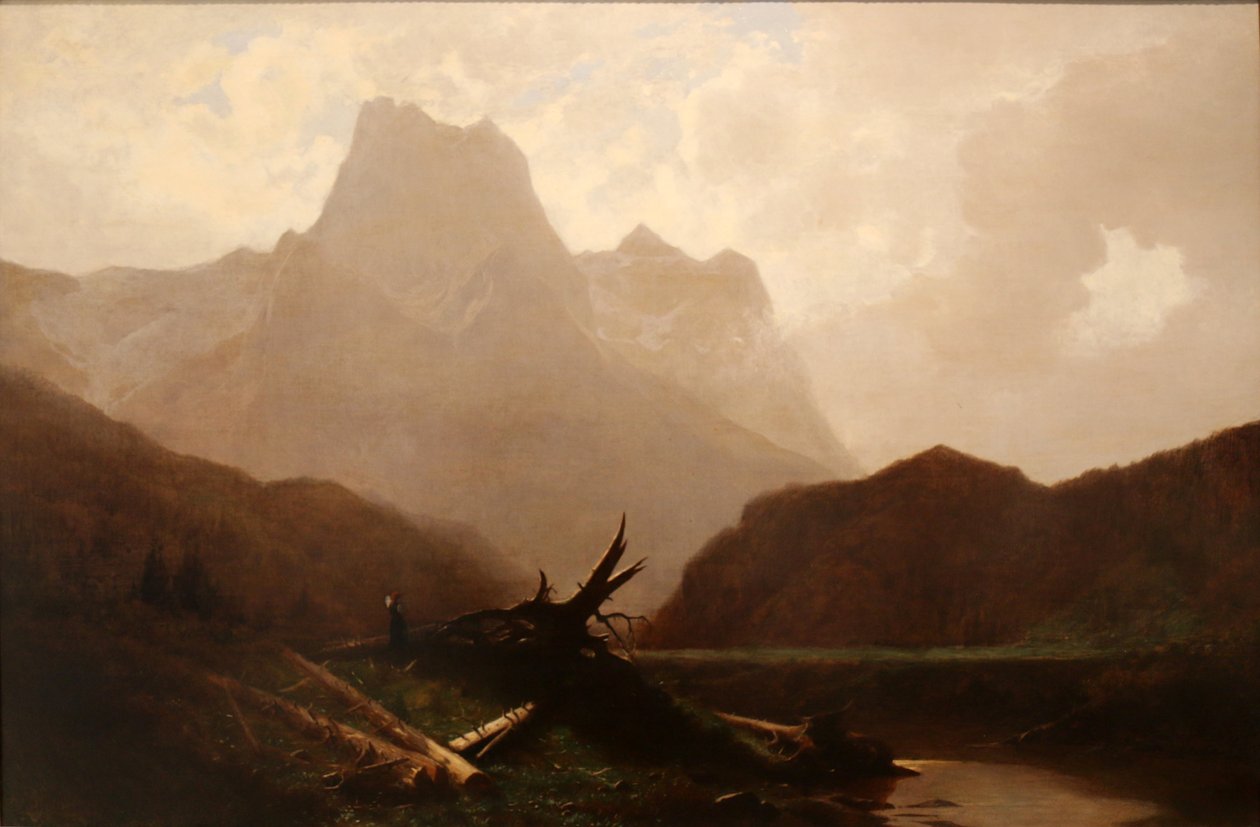 Paisagem montanhosa de Gustave Eugène Castan