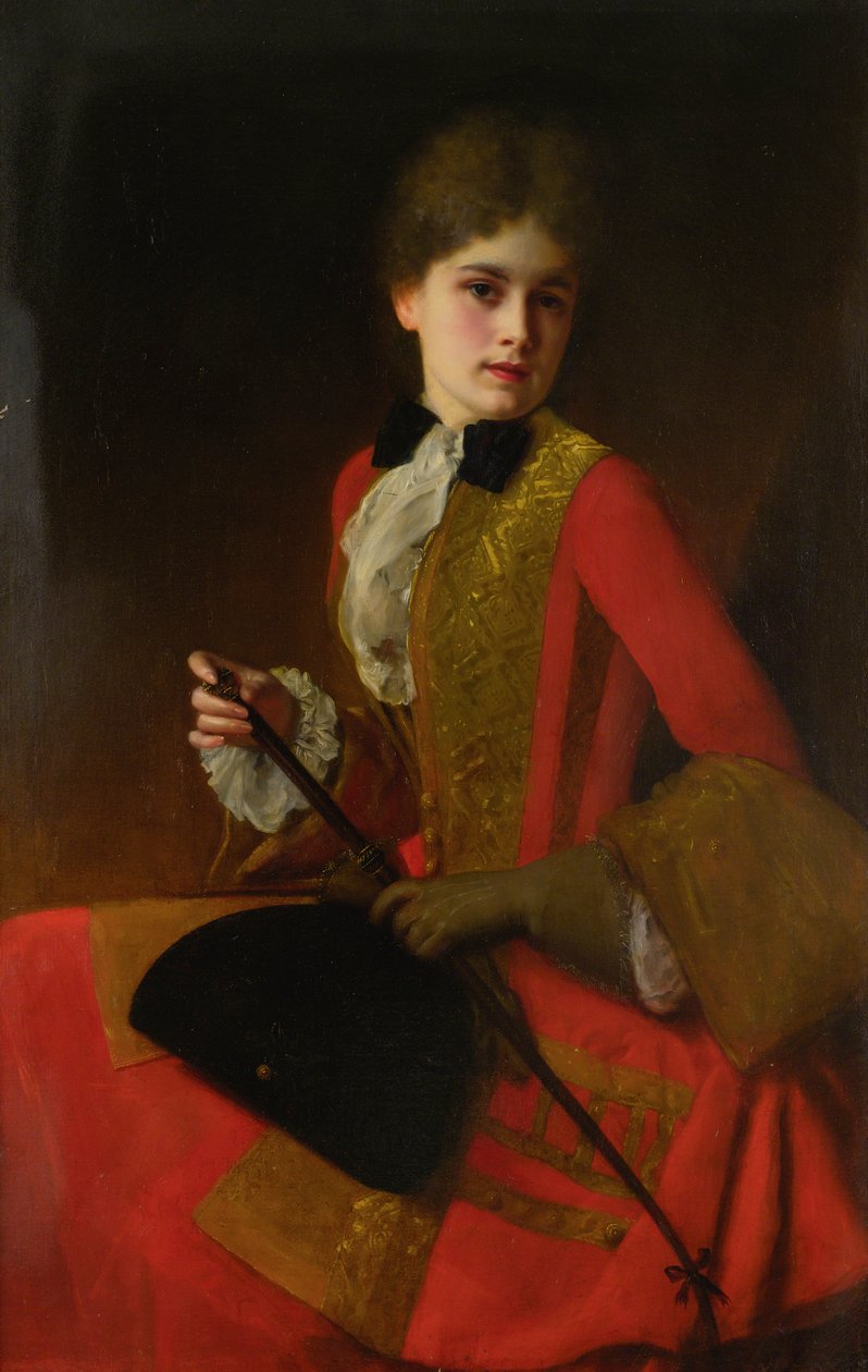 Garota em um hábito de equitação de Gustave Jacquet