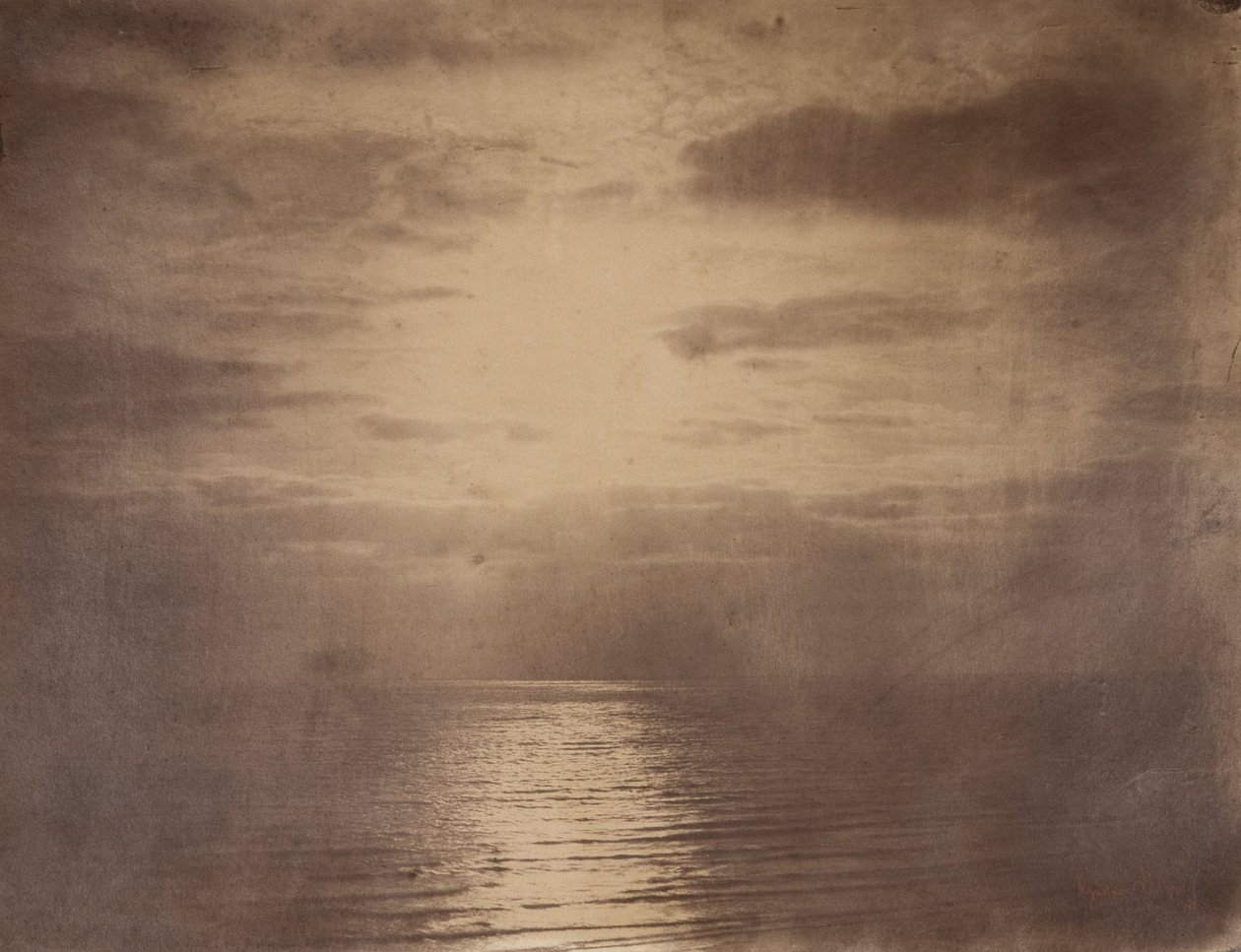 Efeito Solar nas Nuvens - Oceano (Efeito do Sol nas Nuvens - oceano) de Gustave Le Gray