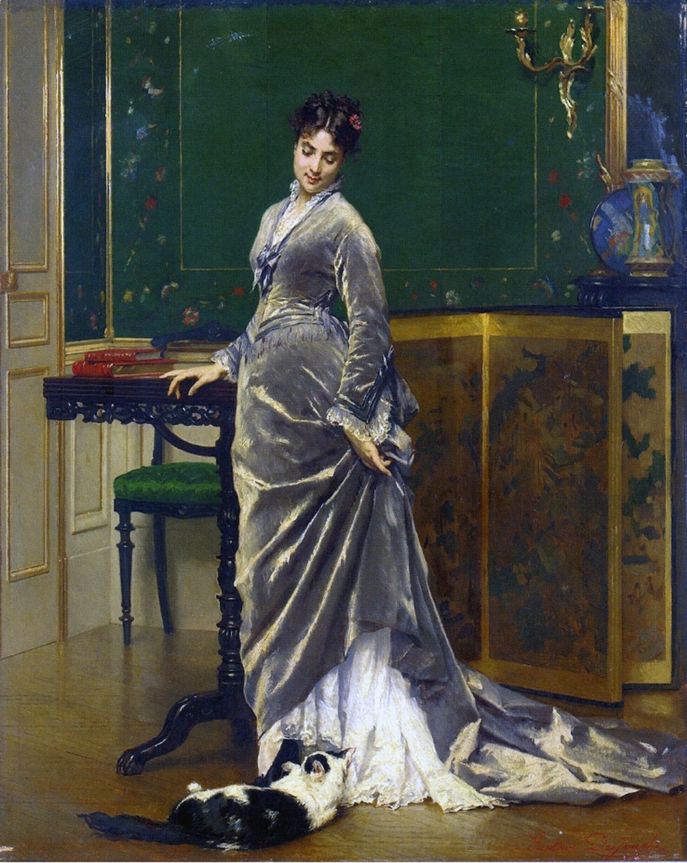 O gato brincalhão de Gustave Léonard de Jonghe