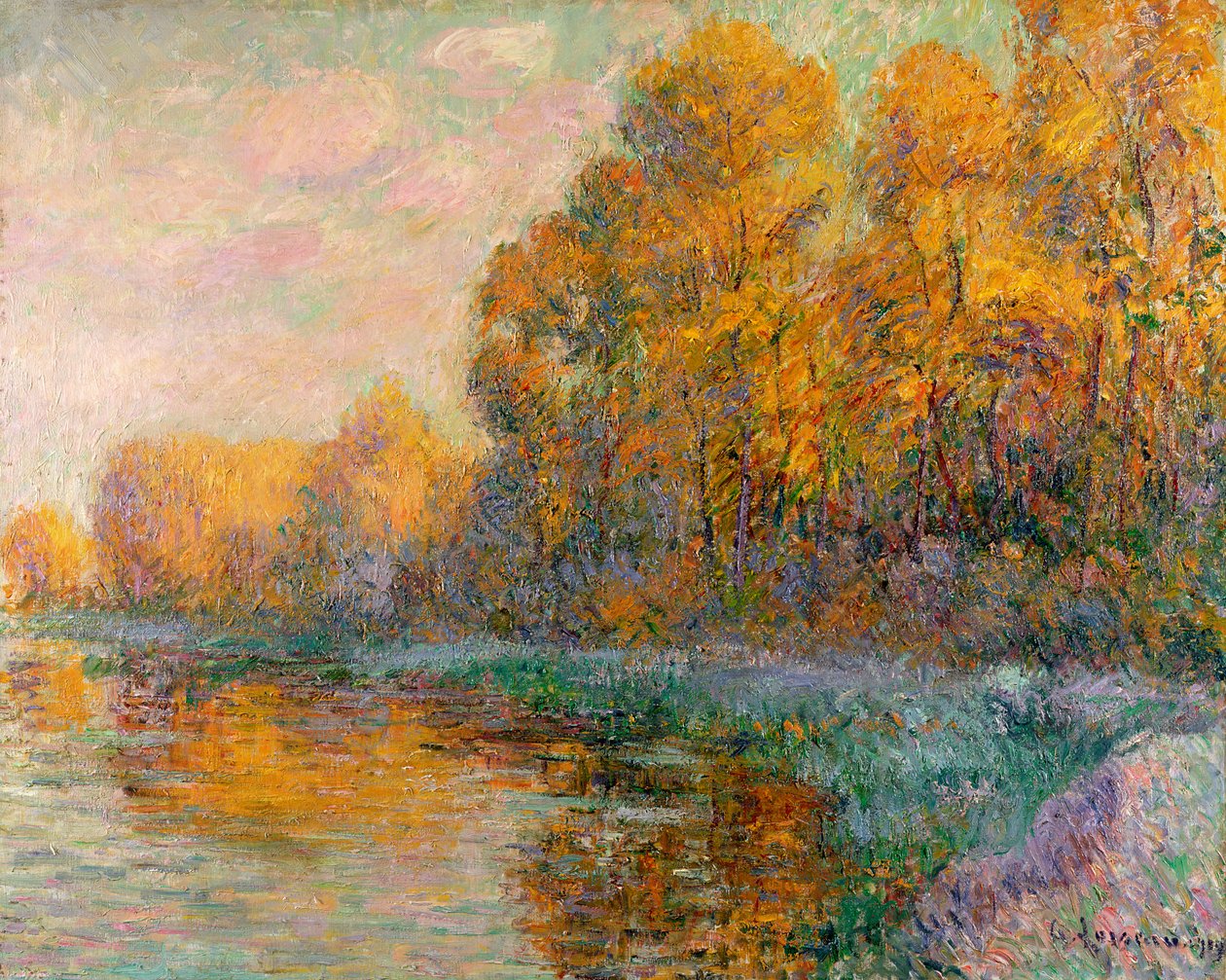 Um rio no outono de 1909 de Gustave Loiseau