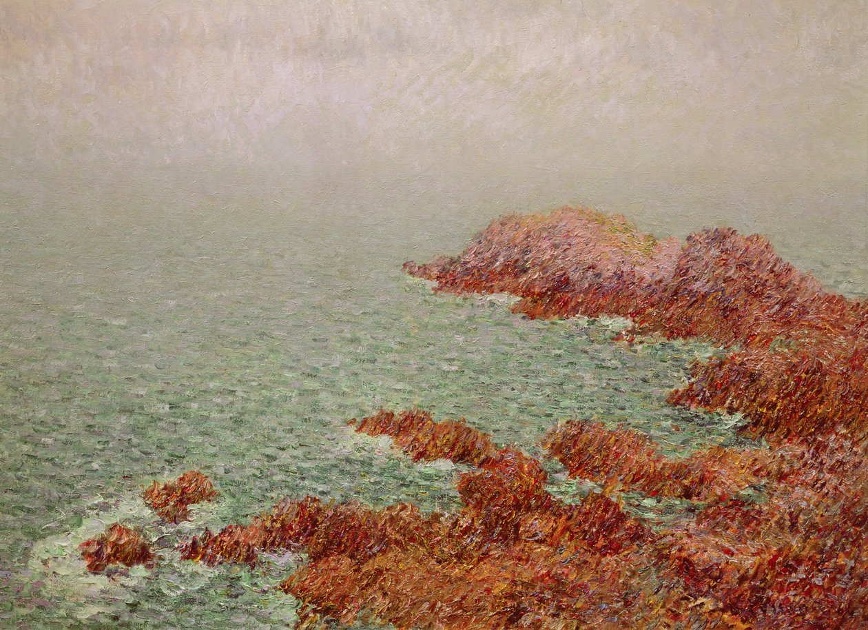 As Rochas Vermelhas: Belle Isle, 1904 de Gustave Loiseau