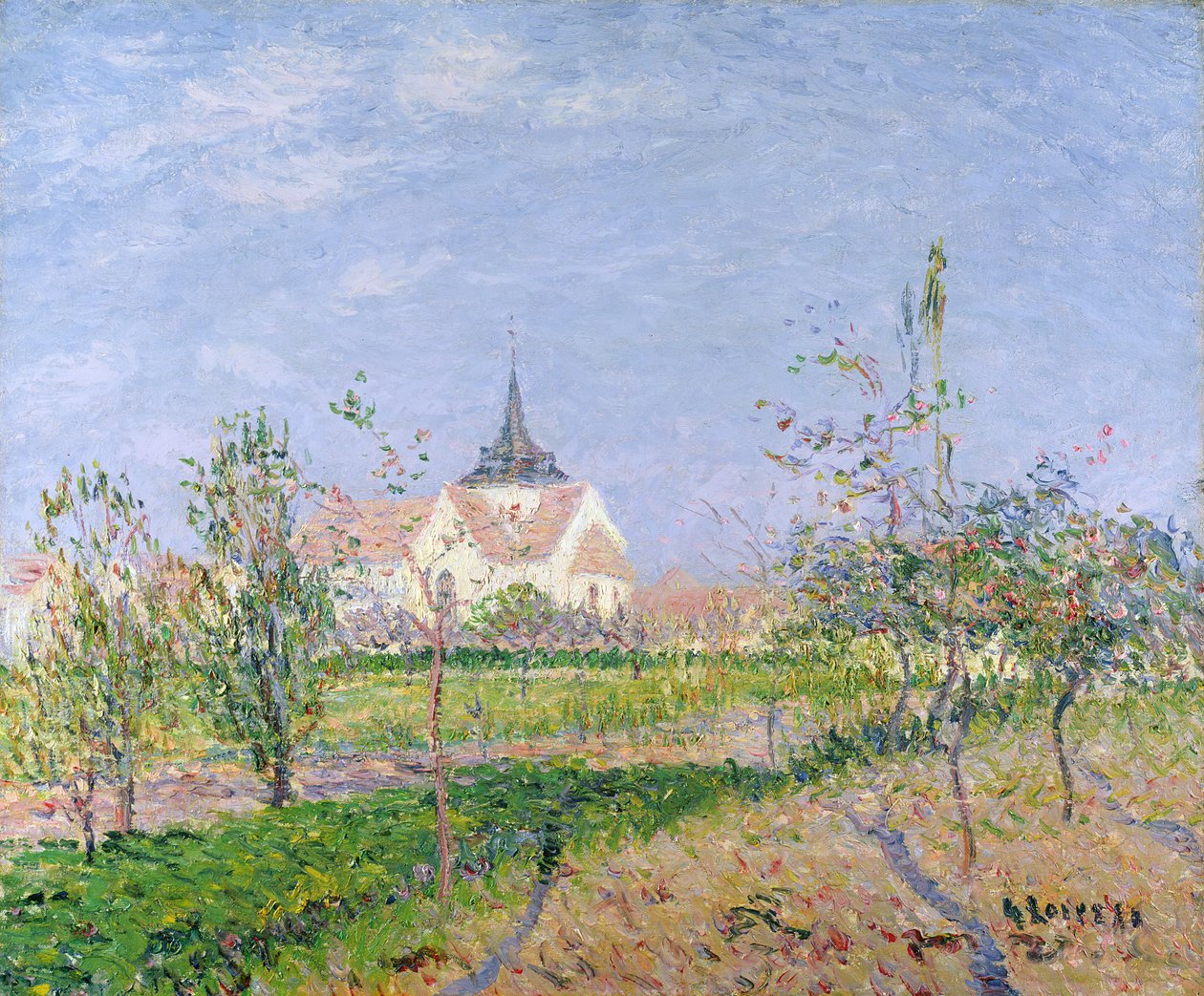 A igreja em Vaudreuil, c.1905 de Gustave Loiseau