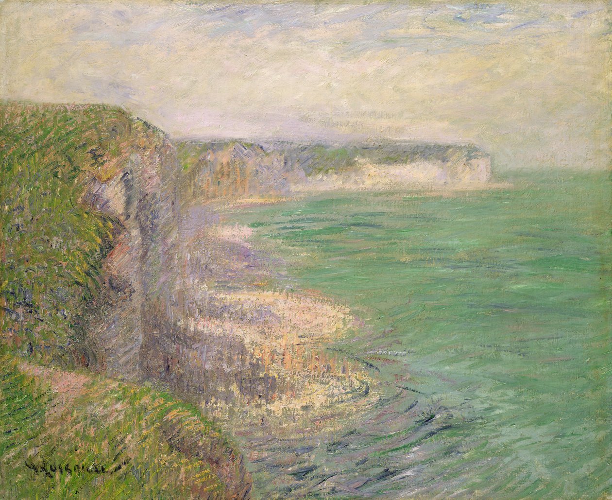 Os penhascos em Fecamp, c.1920 de Gustave Loiseau