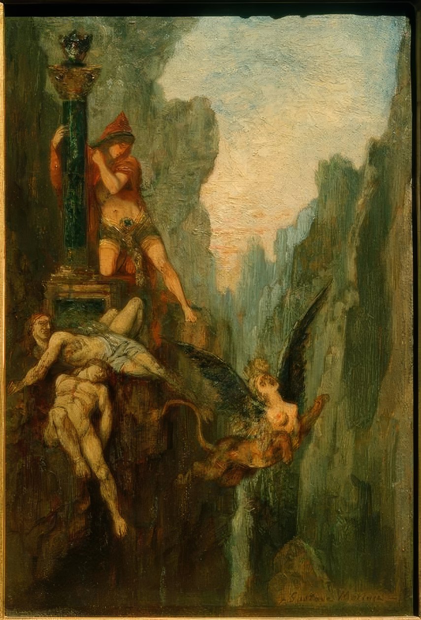 A esfinge crivada de Gustave Moreau
