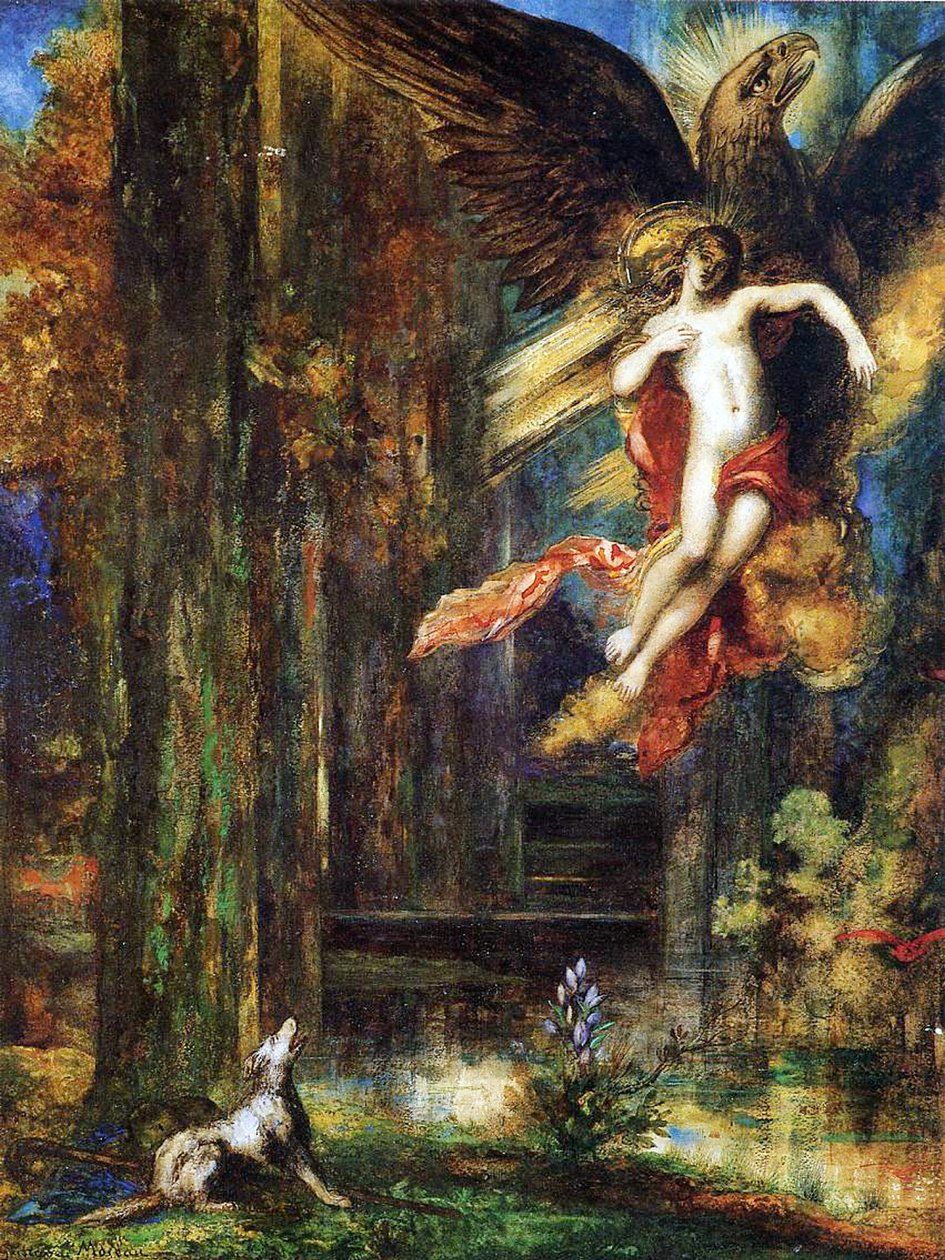 Ganimedes, 1886 (wc e guache sobre papel) de Gustave Moreau