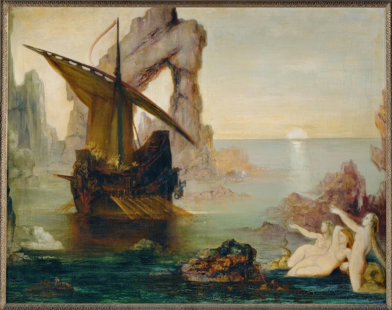 As sirenes (Ulisses e sirenes) de Gustave Moreau