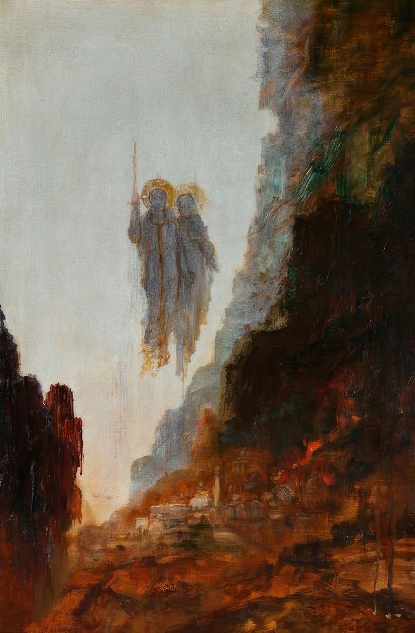 Os anjos de Sodoma de Gustave Moreau