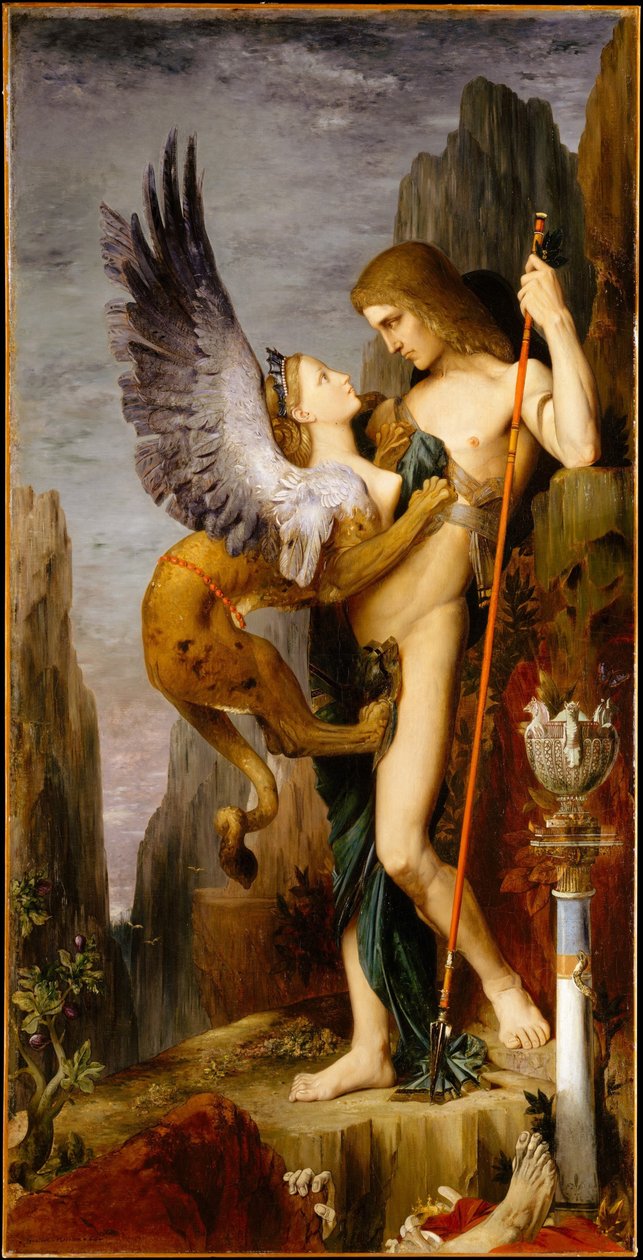 Édipo e a Esfinge de Gustave Moreau