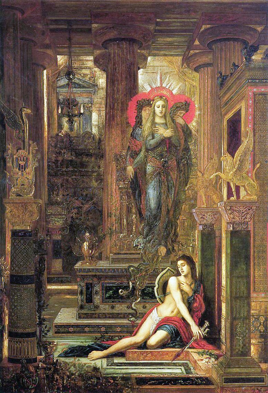 Orestes e as Erínias, 1891 de Gustave Moreau