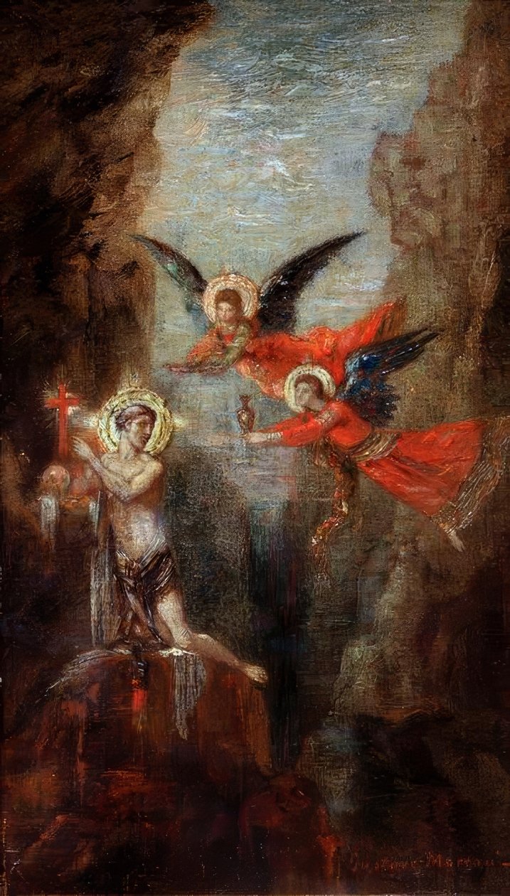 Um santo no deserto de Gustave Moreau