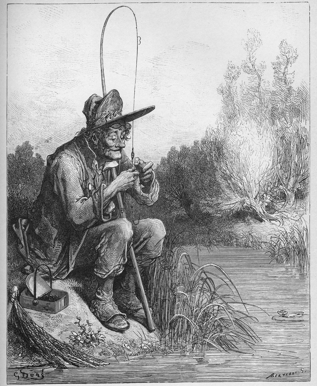 Le petit poisson et le pecheur - O pescador e o peixinho - de 