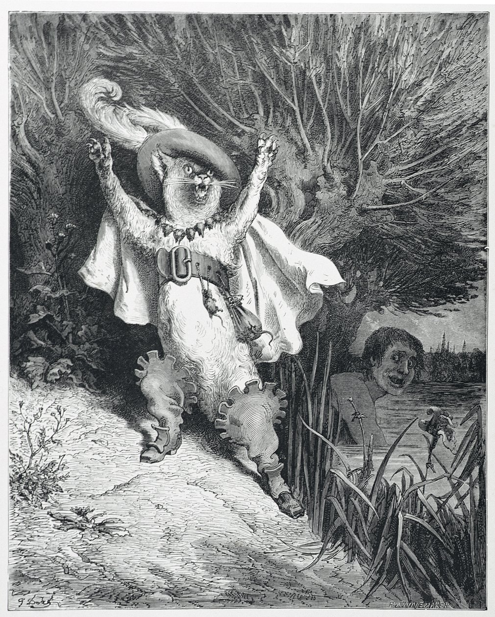 Gato de Botas de Gustave (after) Dore