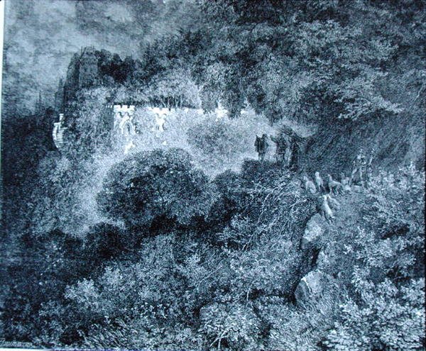 O Castelo coberto de vegetação, ilustração de 