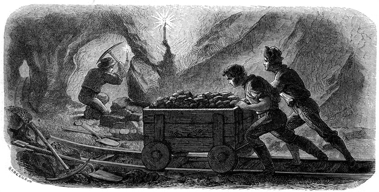 Quartz Mining, Califórnia, 1859. de Gustave Adolphe Chassevent Bacques