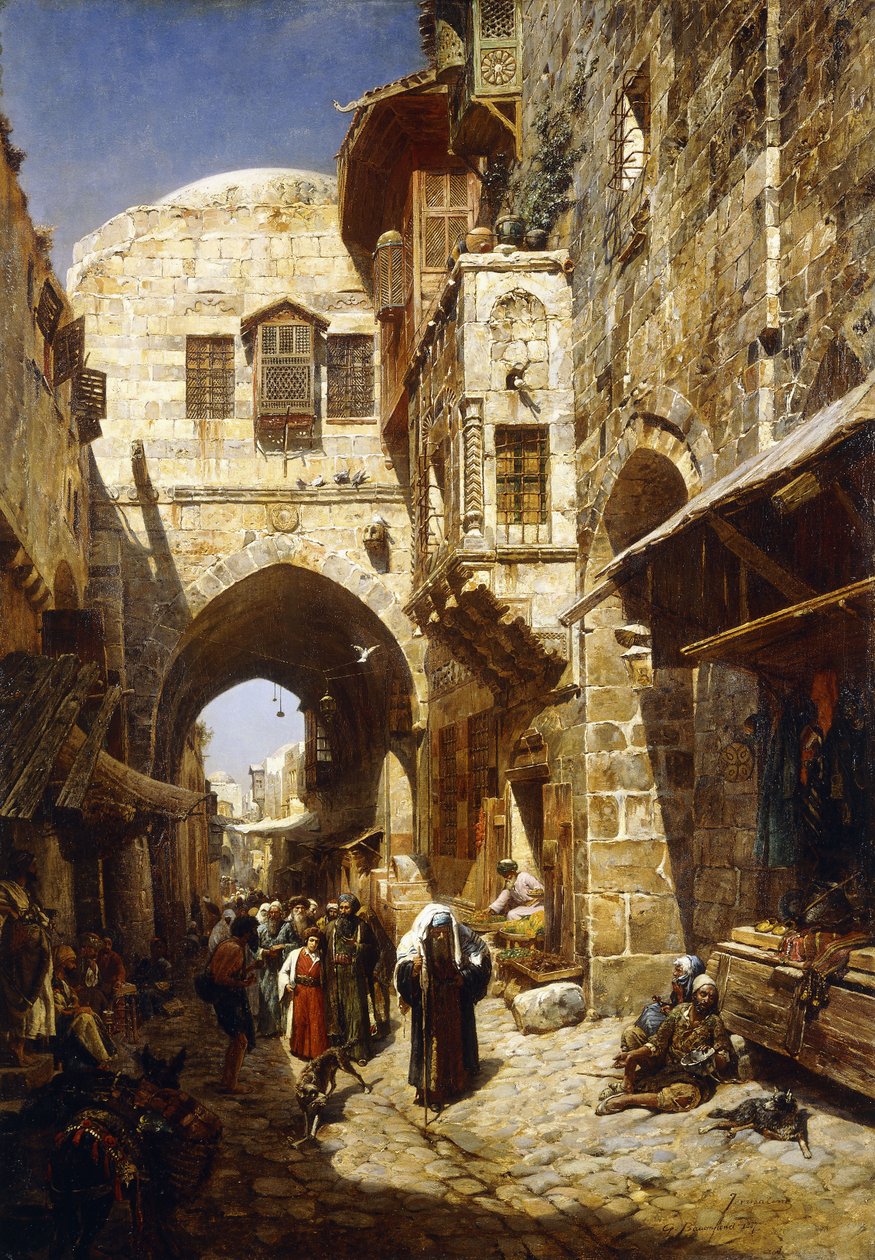 Davidstrasse, Jerusalém, 1887 de Gustave Bauernfeind