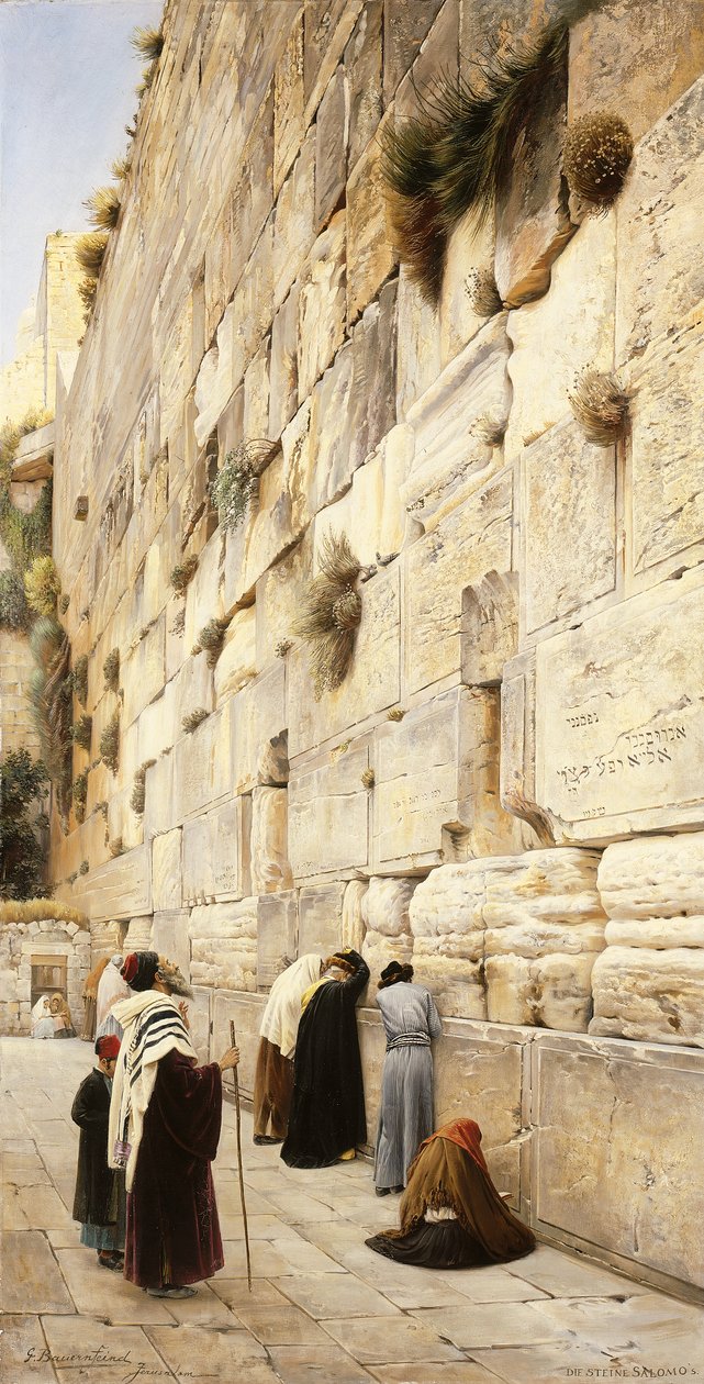 O Muro das Lamentações, Jerusalém de Gustave Bauernfeind