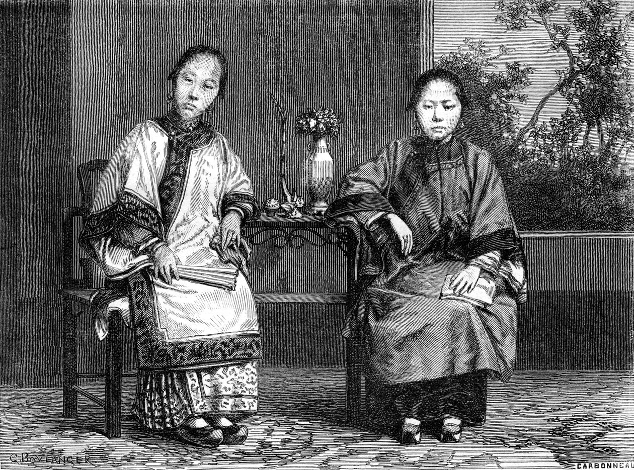 Comerciantes de mulheres, São Francisco, Califórnia, século XIX. de Gustave Clarence Rodolphe Boulanger
