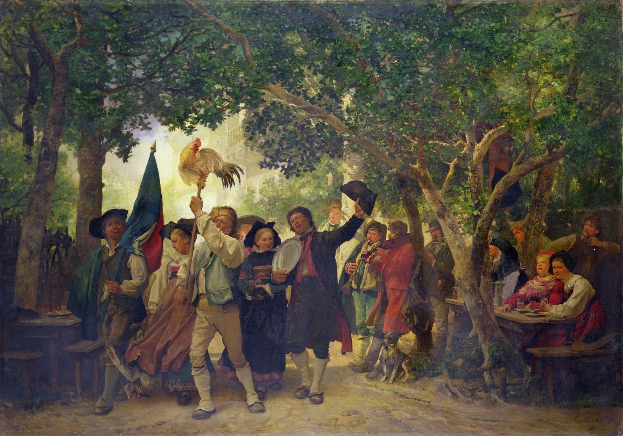 O vencedor da dança do galo, 1871 de Gustave Brion