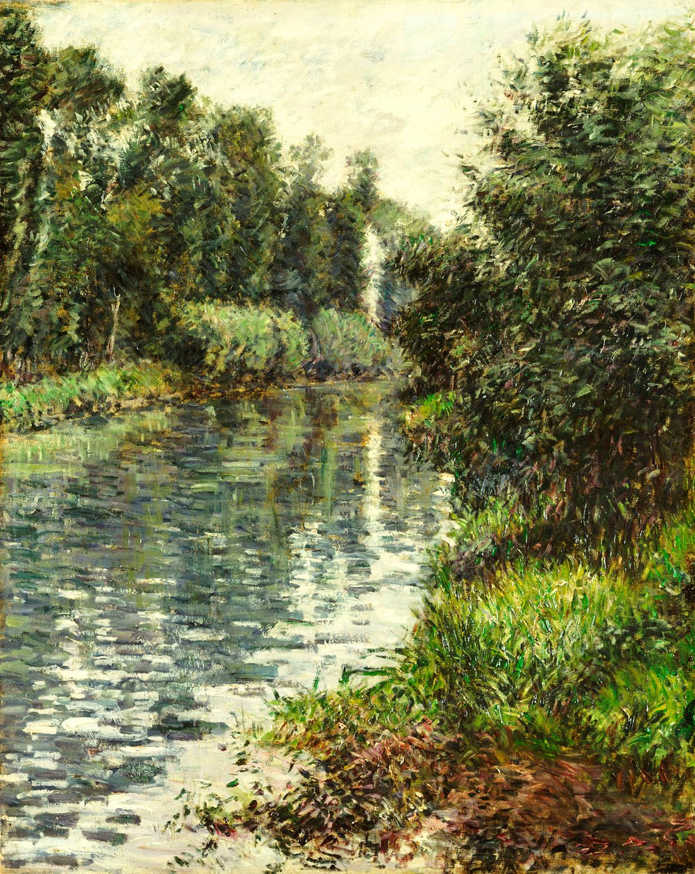 Um pequeno ramo do Sena, Argenteuil, 1888-90 de Gustave Caillebotte