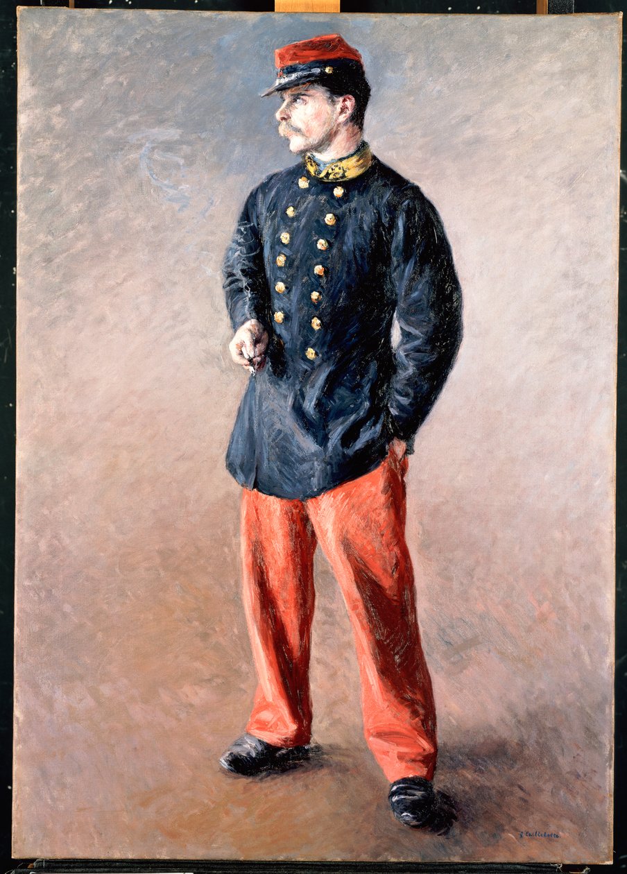 Um soldado, c.1881 de Gustave Caillebotte