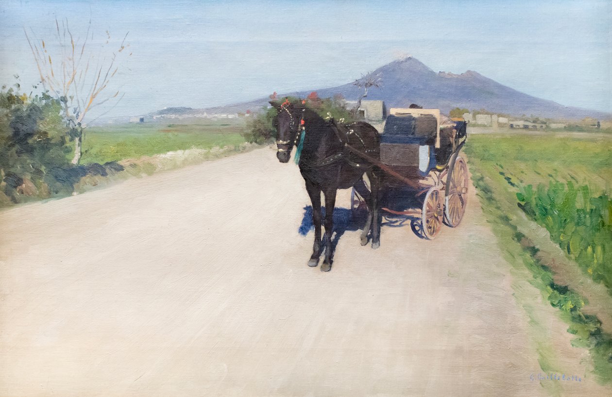 Uma estrada em Nápoles, c. 1872 (óleo sobre tela) de Gustave Caillebotte