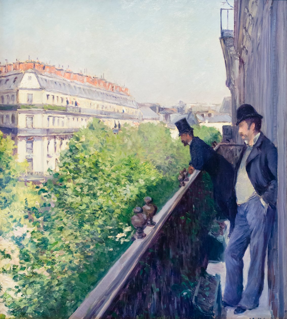 Varanda, boulevard Haussmann, c. 1880 (óleo sobre tela) de Gustave Caillebotte