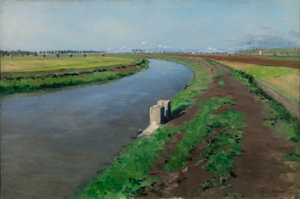 Margens de um canal, perto de Nápoles de Gustave Caillebotte