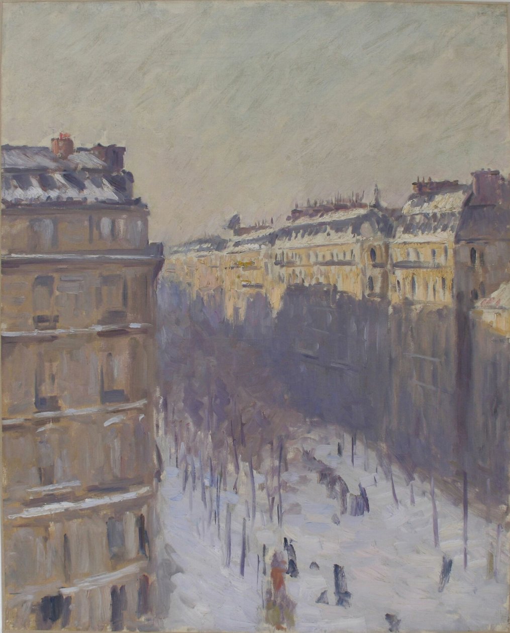 Boulevard Haussmann, efeito neve, 1879-1881. de Gustave Caillebotte