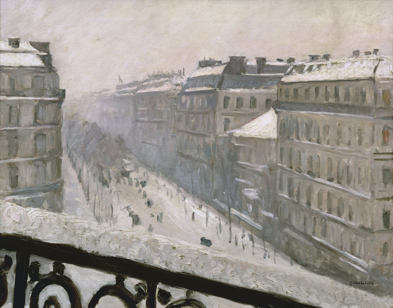 Boulevard Haussmann na neve, 1879 ou 1881 de Gustave Caillebotte