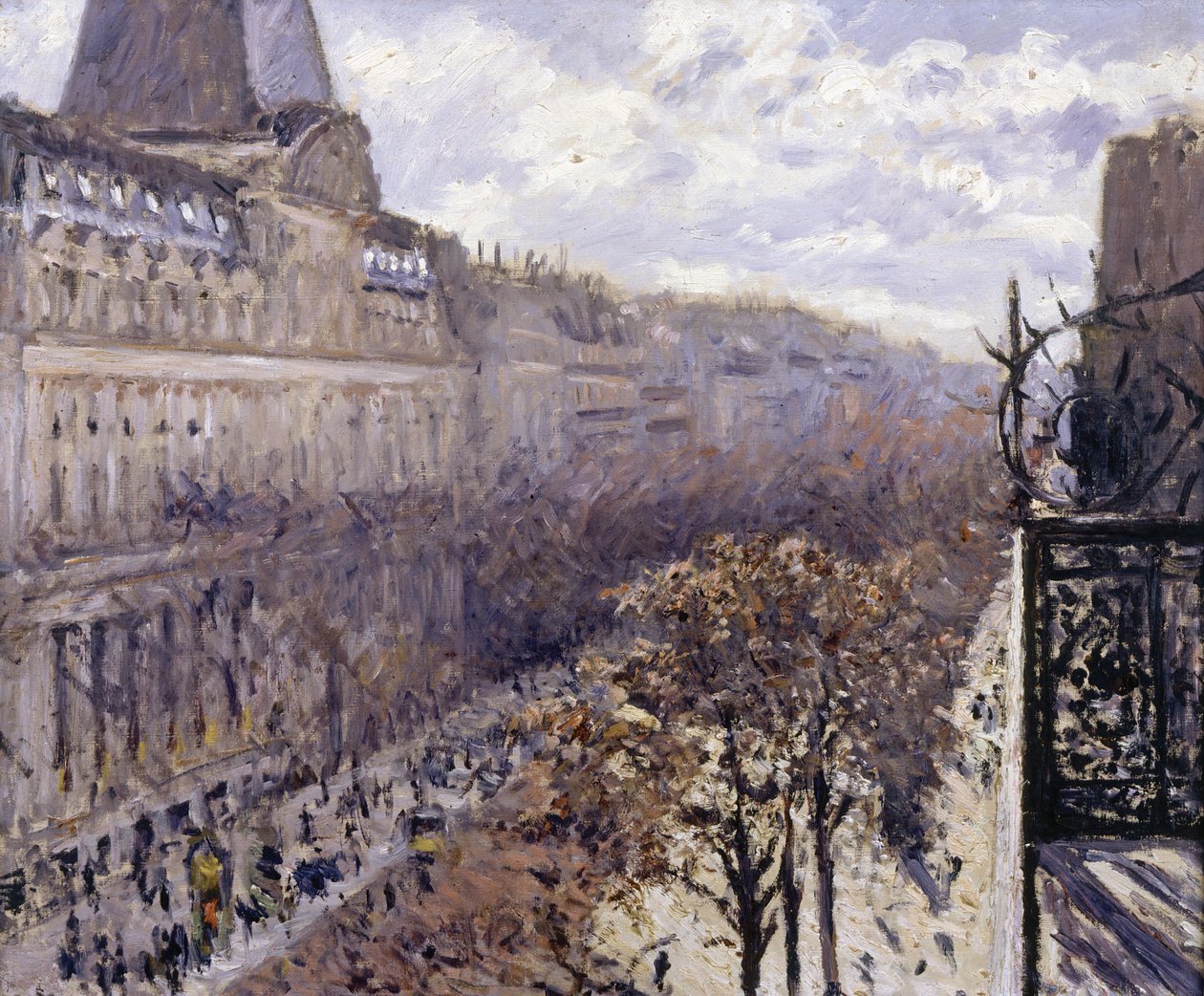 Avenida dos italianos, 1880. de Gustave Caillebotte