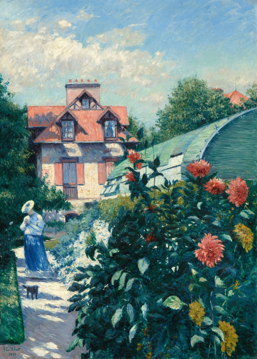 Dálias, Jardim em Petit Gennevilliers, 1893. de Gustave Caillebotte