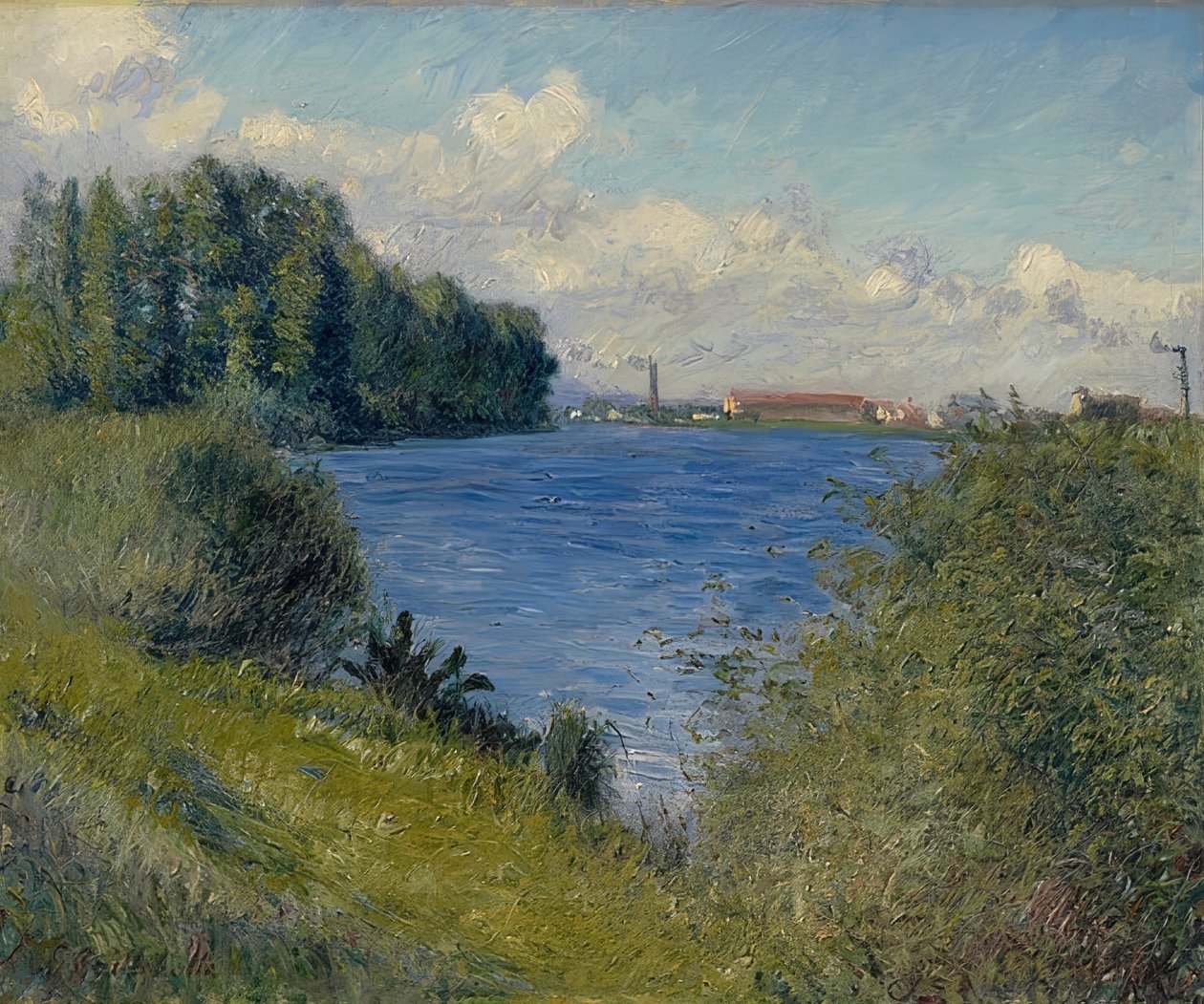 O Sena em Argenteuil. Por volta de 1892 de Gustave Caillebotte