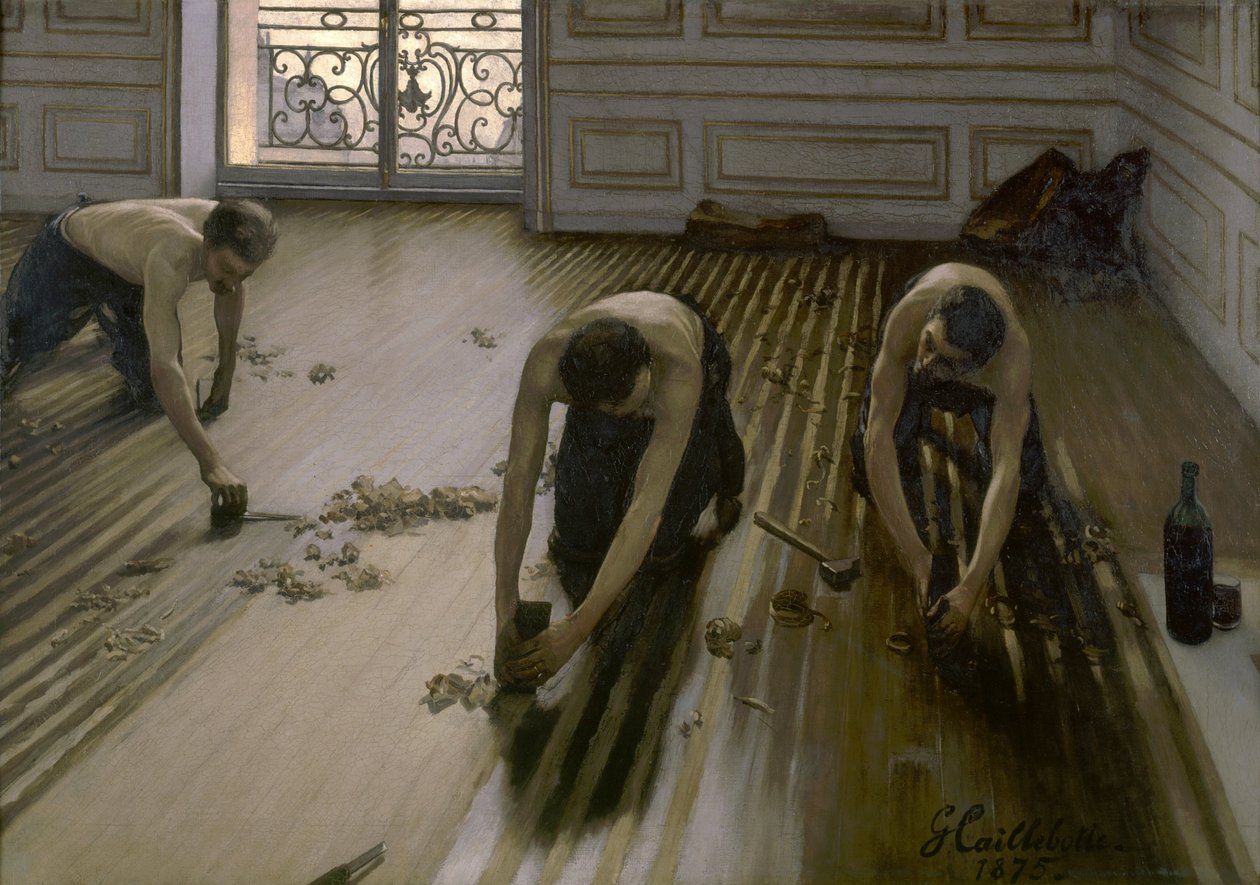 Francês: Les planoteurs de parquet Parquet planers de Gustave Caillebotte