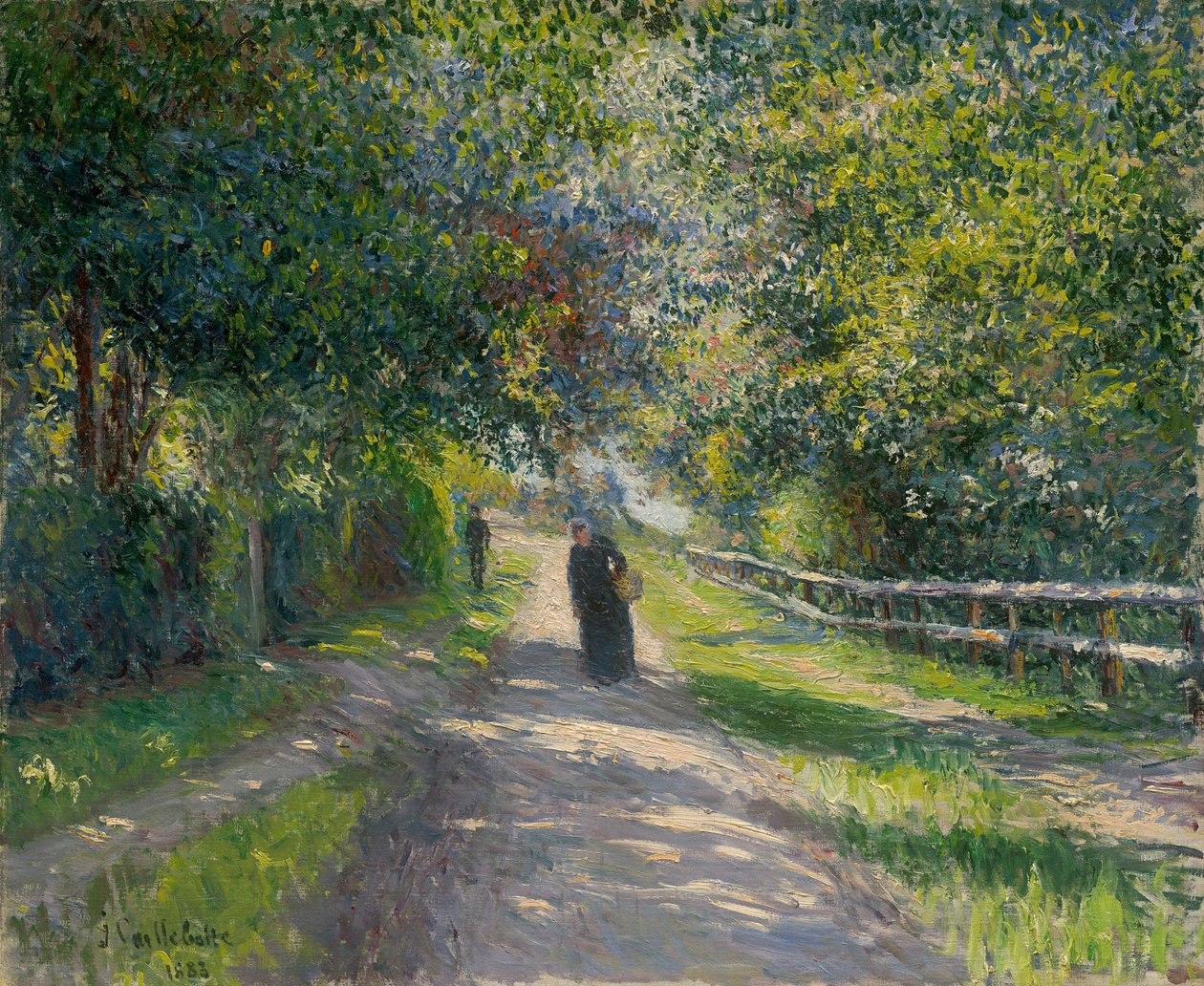 Alemão: Allee der Villa des Fleurs in Trouville Avenida da Villa des Fleurs em Trouville de Gustave Caillebotte