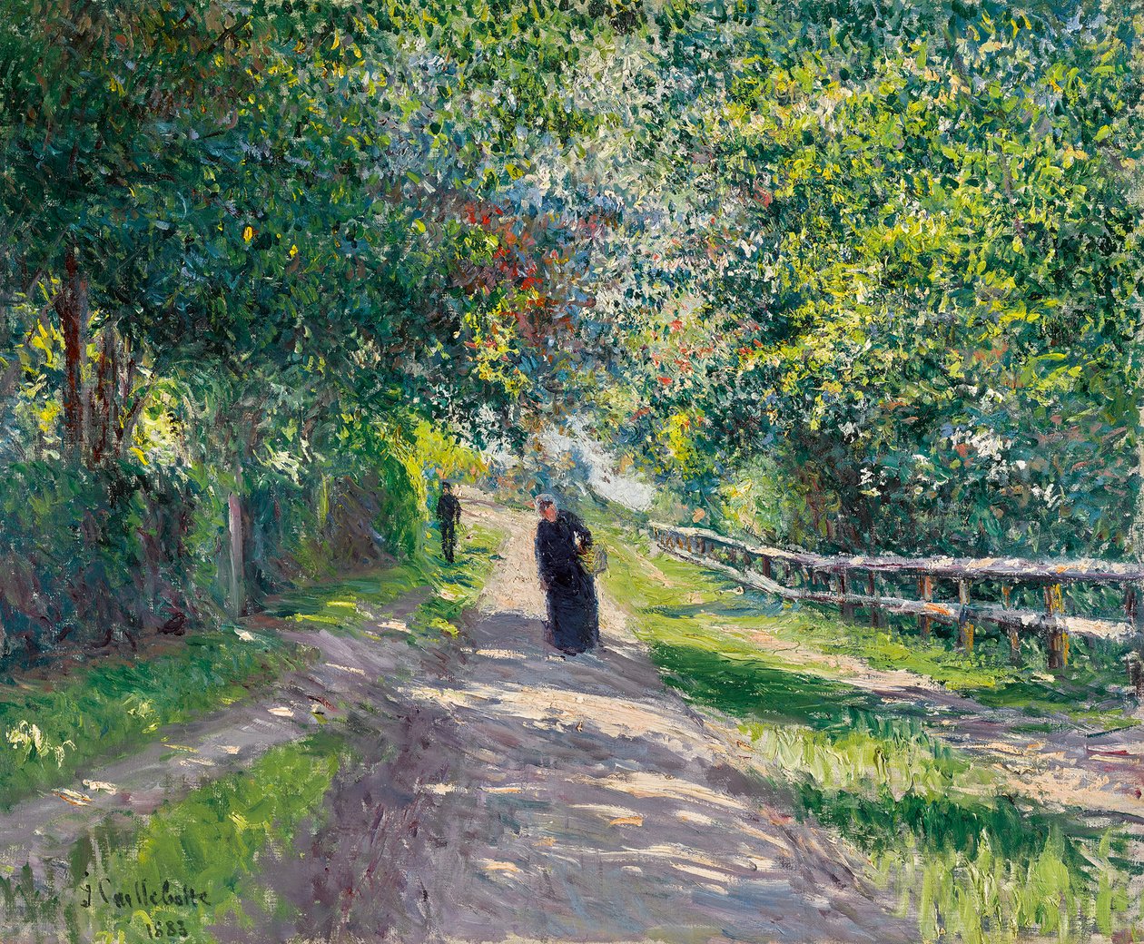 Alemão: Allee der Villa des Fleurs in Trouville Avenida da Villa des Fleurs em Trouville de Gustave Caillebotte