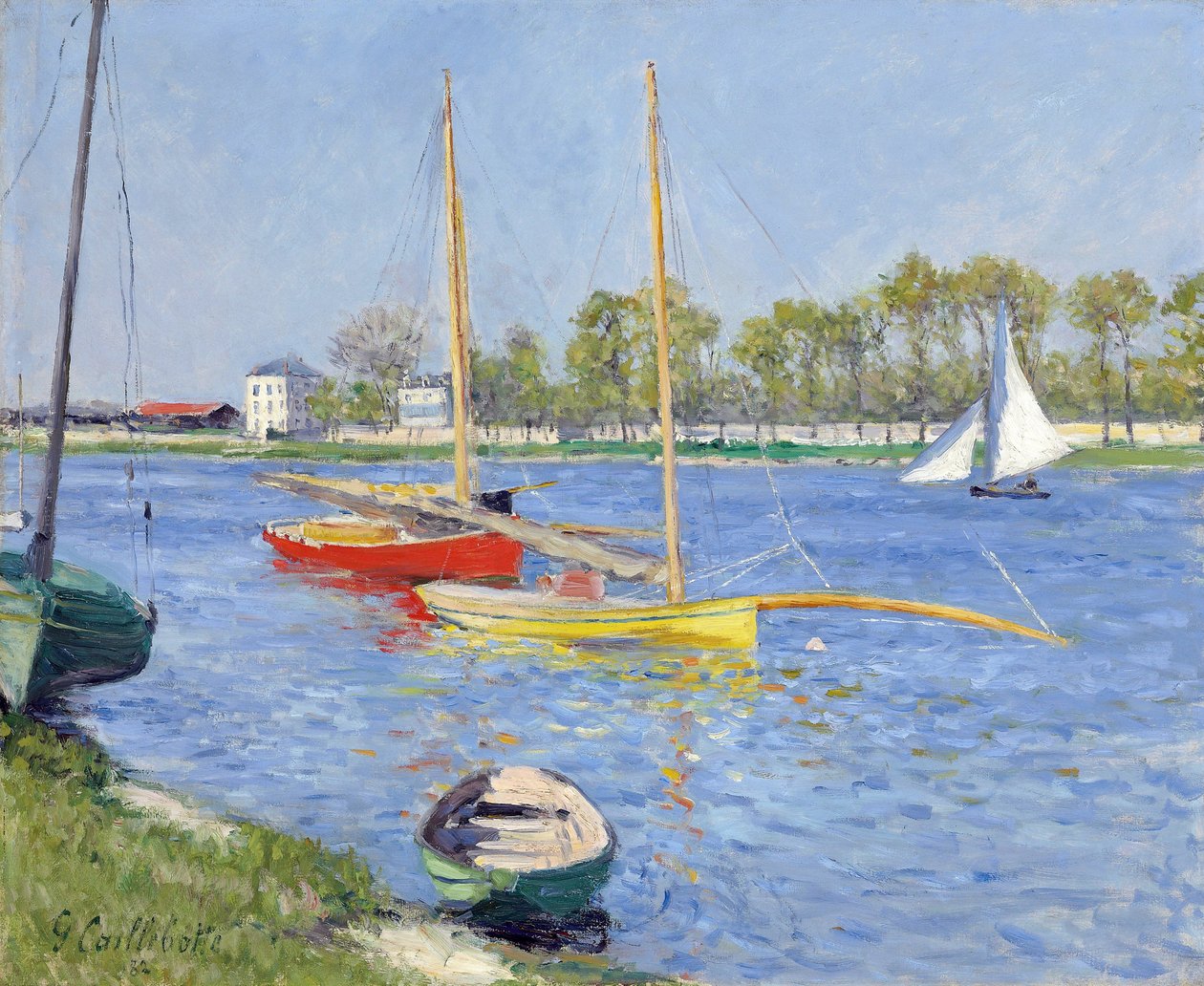 The Seine at Argenteuil - Pintura de Gustave Caillebotte (1848-1894), óleo sobre tela (59,7x73,7 cm) de Gustave Caillebotte